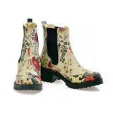  GOBY Flowers Short Boots LAS104 Women Short Boots Shoes - Goby Shoes UK