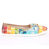 Colored Squares Slip on Sneakers Shoes LCS3003 - Goby GOBY Slip on Sneakers Shoes 