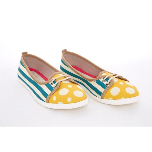 Striped and Dots Slip on Sneakers Shoes LCS3006