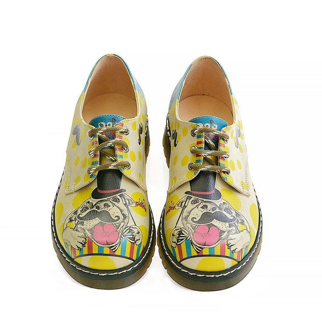  GOBY Dog Party Oxford Shoes MAX104 Women Oxford Shoes - Goby Shoes UK