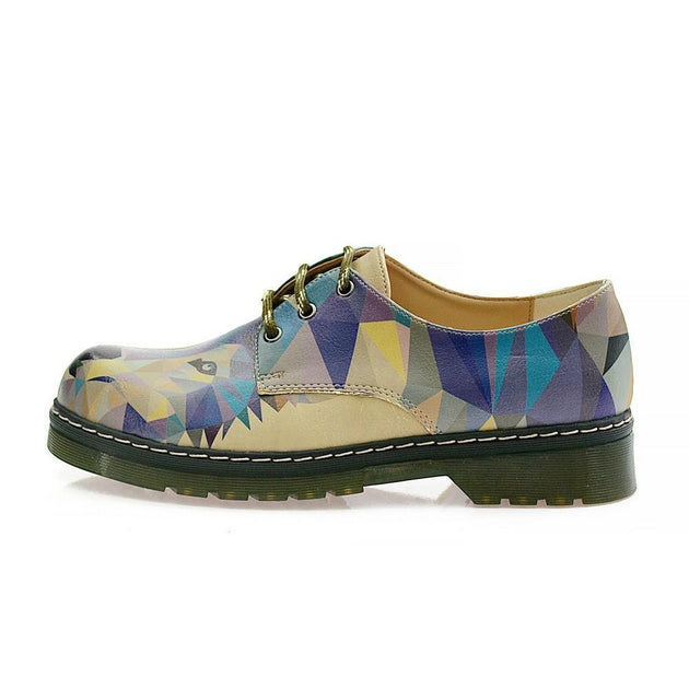  GOBY Lion and Wolf Oxford Shoes MAX110 Women Oxford Shoes - Goby Shoes UK