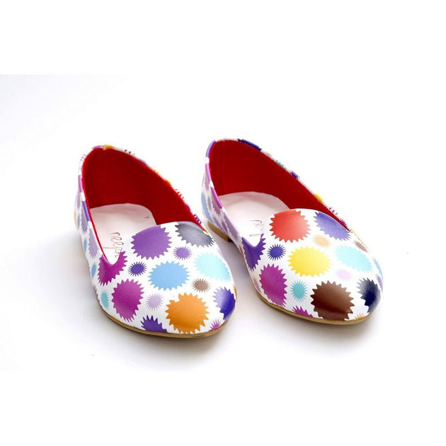 Colored Dots Ballerinas Shoes NBL219, Goby, NEEFS Ballerinas Shoes 