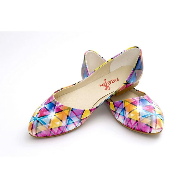 Colored Triangles Ballerinas Shoes NSS360 - Goby NEEFS Ballerinas Shoes 