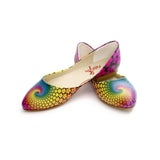 Colored Flowers Ballerinas Shoes NSS361, Goby, NEEFS Ballerinas Shoes 