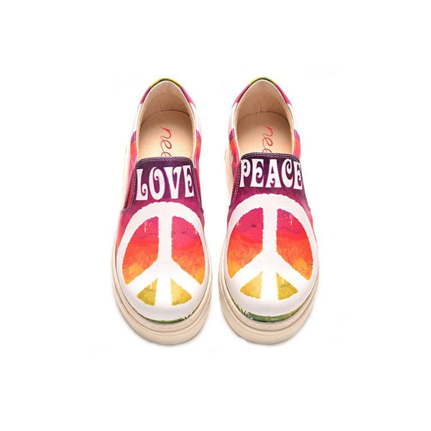 Love Peace Slip on Sneakers Shoes NVN105