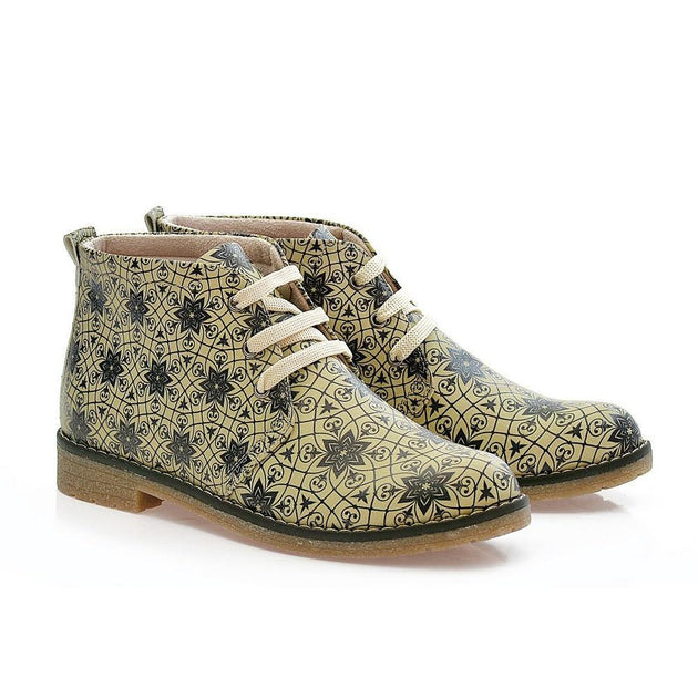  GOBY Pattern Ankle Boots PH208 Women Boots Shoes - Goby Shoes UK