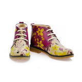  GOBY Autumn Flowers Ankle Boots PH215 Women Ankle Boots Shoes - Goby Shoes UK