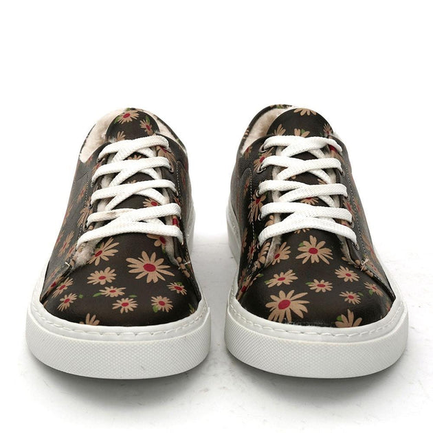  GOBY Daisies Slip on Sneakers Shoes SPR107 Women Sneakers Shoes - Goby Shoes UK