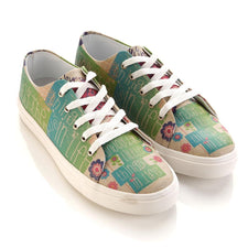 GOBY Flowers Slip on Sneakers Shoes SPR5007 Women Sneakers Shoes - Goby Shoes UK