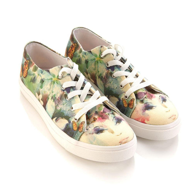  GOBY Flower Woman Slip on Sneakers Shoes SPR5409 Women Sneakers Shoes - Goby Shoes UK
