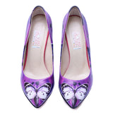 Purple Butterfly Heel Shoes STL4402