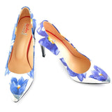 Blue Flowers Heel Shoes STL4403, Goby, GOBY Heel Shoes 