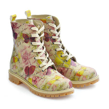  GOBY Flowers and Butterfly Long Boots TMB1016 Women Long Boots Shoes - Goby Shoes UK