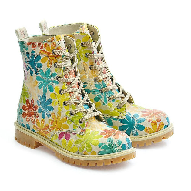  GOBY Flowers Long Boots TMB1021 Women Long Boots Shoes - Goby Shoes UK