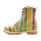  GOBY Colored Striped and Snow Crystals Long Boots TMB1022 Women Long Boots Shoes - Goby Shoes UK