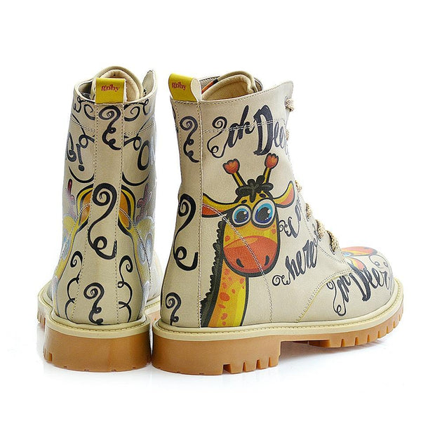  GOBY Confused Giraffe Long Boots TMB1029 Women Long Boots Shoes - Goby Shoes UK