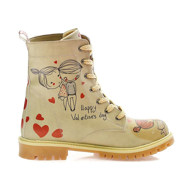  GOBY Happy Valentines day Long Boots TMB1037 Women Long Boots Shoes - Goby Shoes UK