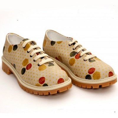  Goby TMK6503 Colored Dots Women Oxford Shoes - Goby Shoes UK