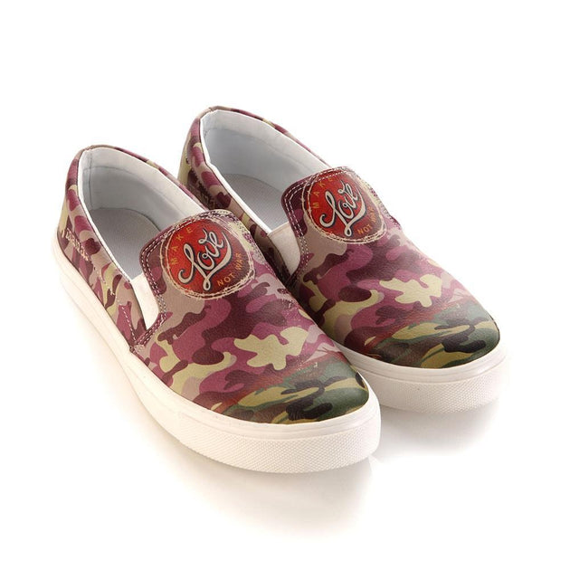  GOBY Camouflage Slip on Sneakers Shoes VN4006 Women Sneakers Shoes - Goby Shoes UK