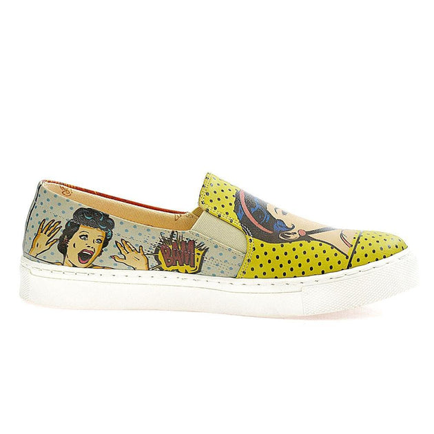 Pop Art Slip on Sneakers Shoes VN4015