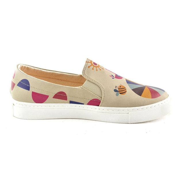  GOBY Colors and Elephant Slip on Sneakers Shoes VN4039 Women Sneakers Shoes - Goby Shoes UK
