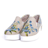  GOBY Flower Slip on Sneakers Shoes VN4206 Women Sneakers Shoes - Goby Shoes UK