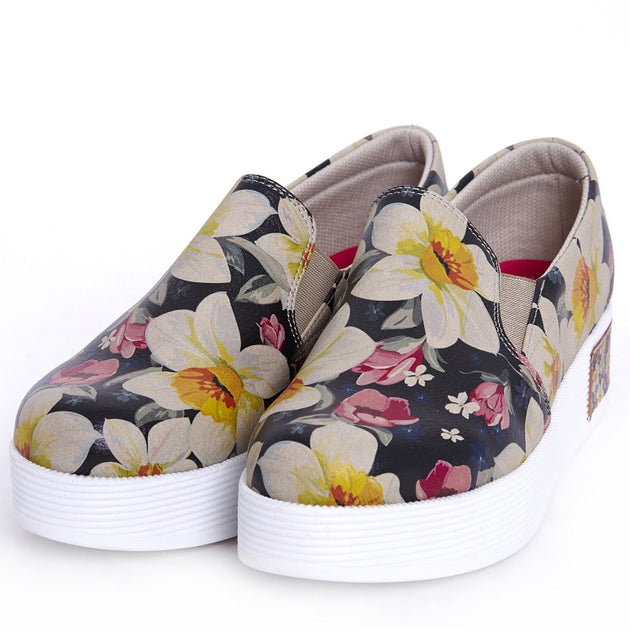  Goby VN4209 Flowers Women Sneakers Shoes - Goby Shoes UK