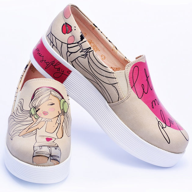  Goby VN4219 Let the Music Play Women Sneakers Shoes - Goby Shoes UK