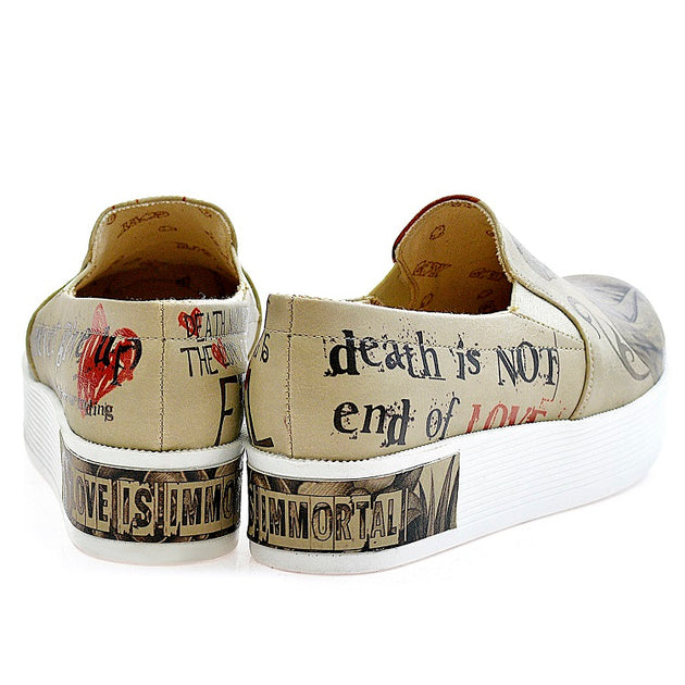  Goby VN4222 Death is Not End of Love Women Sneakers Shoes - Goby Shoes UK