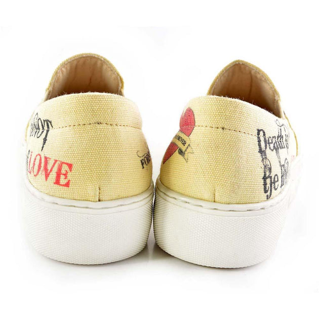  Goby VNY101 Love is Immortal Slip on Sneakers Shoes Women Sneakers Shoes - Goby Shoes UK