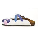  CALCEO Blue Colored Nighttime Heart, Purple Colored Sweet Cat Patterned Clogs - WCAL116 Women Clogs Shoes - Goby Shoes UK
