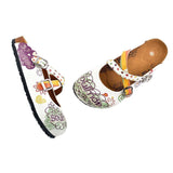  CALCEO Rainbow Polkadot and Striped, Green, Purple Colored Soulmate Written Patterned Clogs - WCAL136 Clogs Shoes - Goby Shoes UK