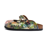  CALCEO Colorful Rose Garden Patterned Clogs - WCAL159 Women Clogs Shoes - Goby Shoes UK