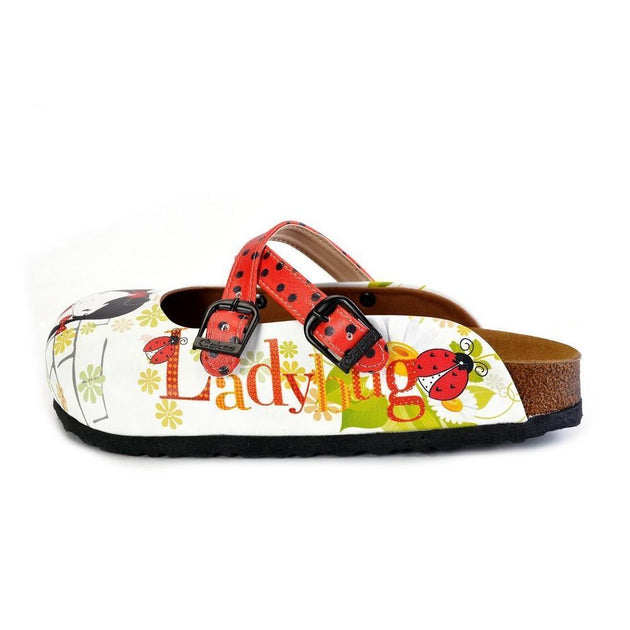  CALCEO Red and Black Polkadot Pattern Cute Girl Patterned Clogs - WCAL171 Clogs Shoes - Goby Shoes UK