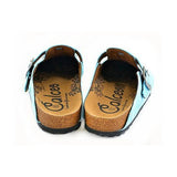  CALCEO Blue Butterfly Clogs - WCAL340 Women Clogs Shoes - Goby Shoes UK