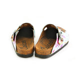  CALCEO Colored Watercolor Patterned and Brown Dancing Cute Mouse Patterned Clogs - WCAL353 Women Clogs Shoes - Goby Shoes UK