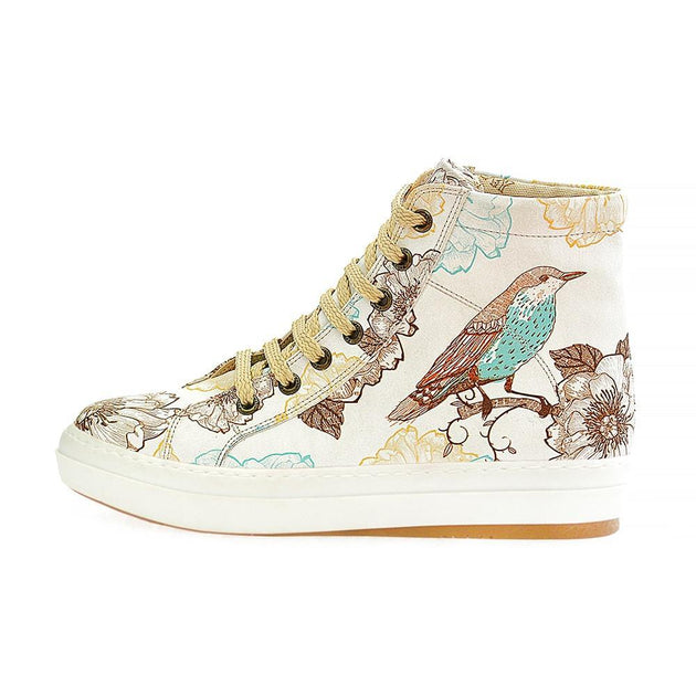 Flowers and Bird Sneaker Boots WCV2026
