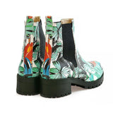 Turquoise Flowers Short Boots WLAS113