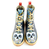  Goby WTMB1041 Skull Long Boots Women Boots Shoes - Goby Shoes UK