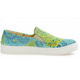  Goby WVN4038 Blue and Yellow Pattern Women Sneakers Shoes - Goby Shoes UK