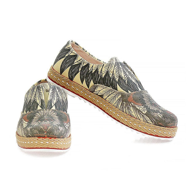 Indian Skull Slip on Sneakers Shoes YAR103
