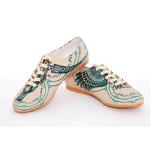 Blue Pattern Ballerinas Shoes SLV069, Goby, GOBY Ballerinas Shoes 