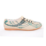 Blue Pattern Ballerinas Shoes SLV069, Goby, GOBY Ballerinas Shoes 