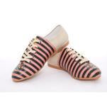 Colored Striped Ballerinas Shoes SLV072 - Goby GOBY Ballerinas Shoes 