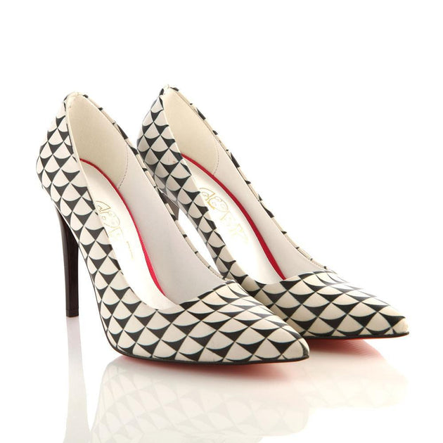 Pattern Heel Shoes STL4006