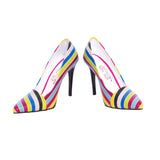 Colored Striped Heel Shoes STL4301 - Goby GOBY Heel Shoes 