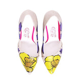 Yellow Daisy Heel Shoes STL4305